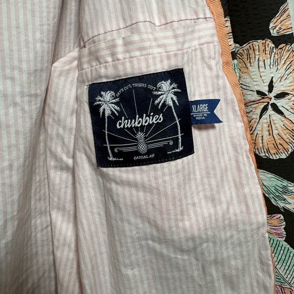 Chubbies Hibiscus Seersucker Floral Essence Blazer Preppy Fun Party Resort - Picture 6 of 7
